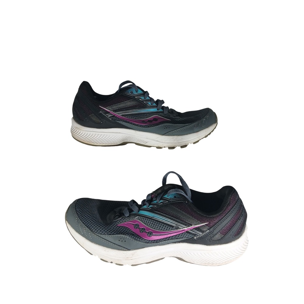 Saucony Cohesion 15 Running Shoes 9W Black Grey Pink Versarun Sneakers S10702-17
